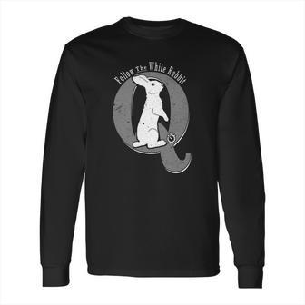 Q Anon T-Shirt Follow The White Rabbit Pocket Watch Wwg1wga Long Sleeve T-Shirt | Favorety DE