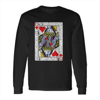 Queen Of Hearts Card Costume Vintage Long Sleeve T-Shirt | Favorety