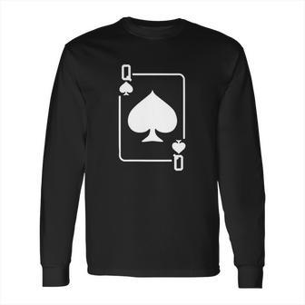 Queen Of Spades Playing Card Long Sleeve T-Shirt | Favorety CA