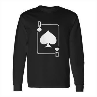 Queen Of Spades Playing Card Long Sleeve T-Shirt | Favorety UK