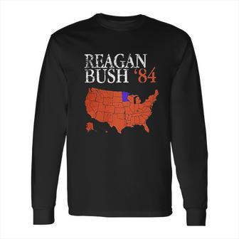 Reagan Bush 84 Vintage Distressed Style Long Sleeve T-Shirt | Favorety AU