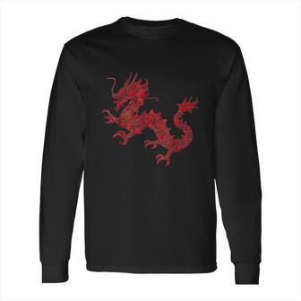 Red Chinese Firedrake Long Sleeve T-Shirt | Favorety CA