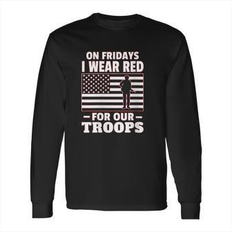 Red Fridays Military Supporter Long Sleeve T-Shirt | Favorety