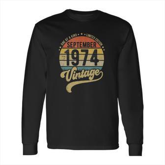 Reto 47Th Birthday 47 Years Old Born In September 1974 Long Sleeve T-Shirt | Favorety CA