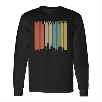 Retro 1970S Milwaukee Wisconsin Downtown Skyline T-Shirt Long Sleeve T-Shirt | Favorety