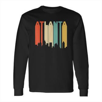 Retro 1970S Style Atlanta Georgia Skyline Long Sleeve T-Shirt | Favorety