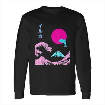 Retro Aesthetic Iruka With Japanese Writing Long Sleeve T-Shirt | Favorety