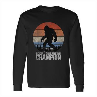 Retro Bigfoot Bigfoot Social Distancing Champ Long Sleeve T-Shirt | Favorety UK