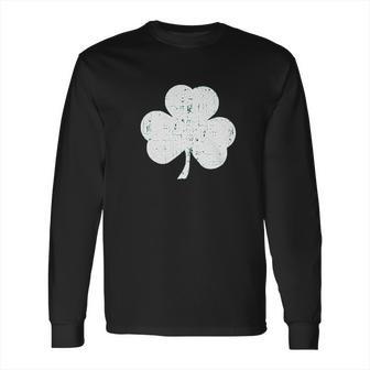 Retro Heather Green Distressed Shamrock Long Sleeve T-Shirt | Favorety UK