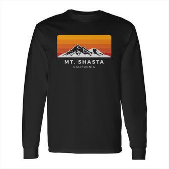 Retro Mount Shasta California Sunset Shirt Long Sleeve T-Shirt | Favorety