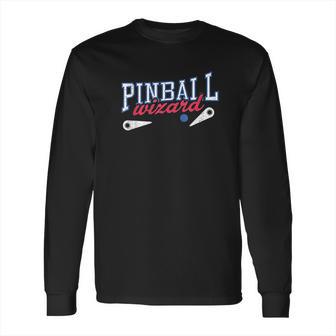 Retro Pinball Wizard Print Arcade Game Lover Long Sleeve T-Shirt | Favorety UK