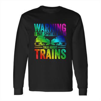 Retro Trains Gift Train Models Trainspotting Trainspotter Gift Long Sleeve T-Shirt | Favorety UK