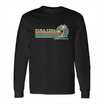 Retro Vintage Family Vacation Costa Rica Pura Vida Beach Long Sleeve T-Shirt | Favorety AU