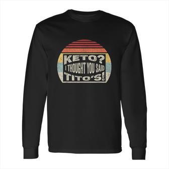 Retro Vintage Keto Diet Keto Long Sleeve T-Shirt | Favorety