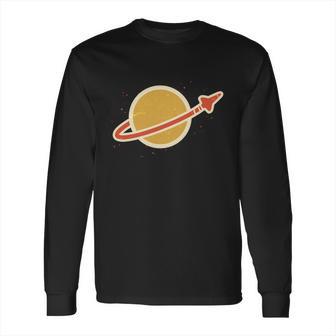 Retro Vintage Planet Space Shuttle Logo Long Sleeve T-Shirt | Favorety