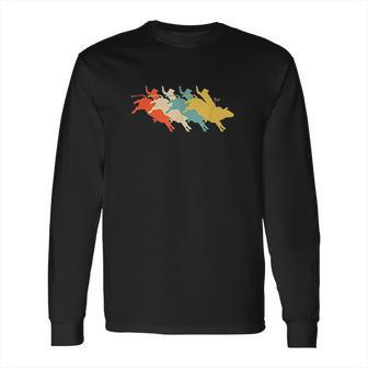 Retro Vintage Rodeo Bull Rider Long Sleeve T-Shirt | Favorety