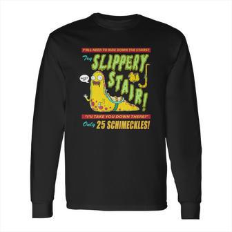 Rick &Ampamp Morty Slippery Stair Long Sleeve T-Shirt | Favorety