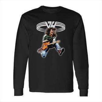 Rip Eddie Van Halen Playing Guitar Long Sleeve T-Shirt | Favorety CA