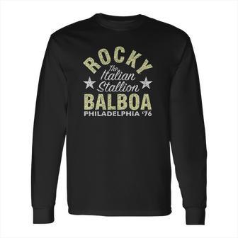 Rocky Italian Stallion 1976 Charcoal Hoody Long Sleeve T-Shirt | Favorety CA