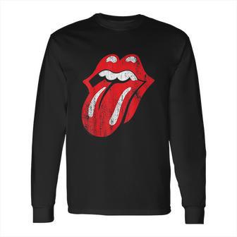 Rolling Stones Official Distressed Tongue Long Sleeve T-Shirt | Favorety CA