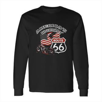 Route 66 Americas Highway Road Trip Long Sleeve T-Shirt | Favorety