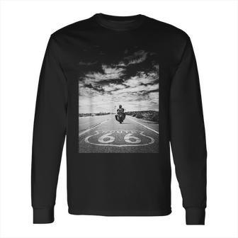 Route 66 Biker On The Road Long Sleeve T-Shirt | Favorety CA