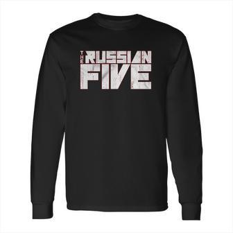 The Russian Five Official Movie Official Logo Of Red Wings Documentary Long Sleeve T-Shirt | Favorety UK