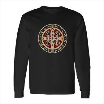 The Saint Benedict Medal Catholic Long Sleeve T-Shirt | Favorety