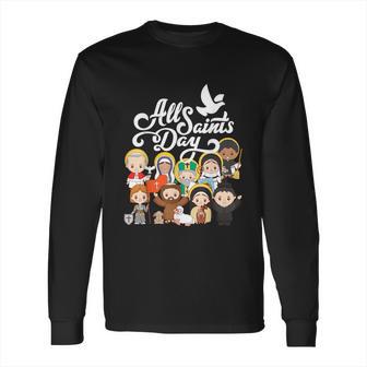 All Saints Day Kids Catholic St Francis Therese Joan Of Arc Long Sleeve T-Shirt | Favorety DE