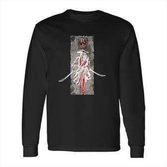 Samurai Japanese Katana Retro Art Print Bushido Long Sleeve T-Shirt | Favorety AU