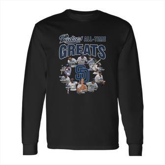 San Diego Padres All Time Greats Signatures Long Sleeve T-Shirt | Favorety