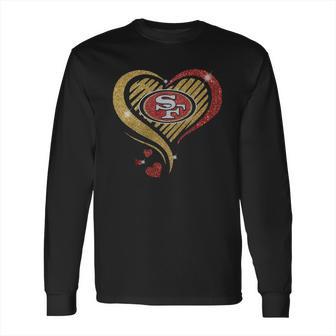 San Francisco 49Er Heart Diamond Shirt Long Sleeve T-Shirt | Favorety AU