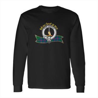 Scottish Macintyre Clan Tartan The Crest A Dexter Hand Hold Long Sleeve T-Shirt | Favorety UK