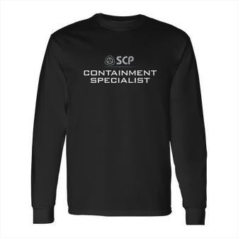 Scp Foundation Containment Specialist Design On Back Long Sleeve T-Shirt | Favorety