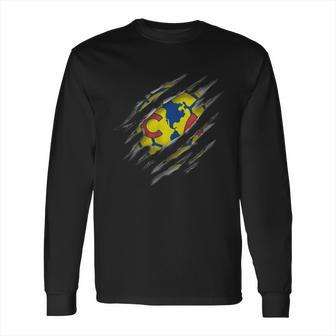 Scratch-Shirt-Bi-Heo - 3D Club America Long Sleeve T-Shirt | Favorety CA