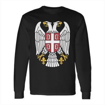 Serbian Eagle Srpski Grb Emblem Serbia Double-Headed Eagle Long Sleeve T-Shirt | Favorety