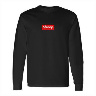 Sheep Box Logo Parody Tee Long Sleeve T-Shirt | Favorety DE