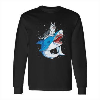 Siberian Husky Shark Jawsome Dog Lover Gifts Space Galaxy Long Sleeve T-Shirt | Favorety CA