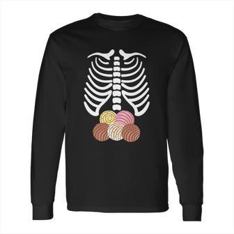 Skeleton Rib Cage Mexican Pan Dulce Concha Long Sleeve T-Shirt | Favorety AU