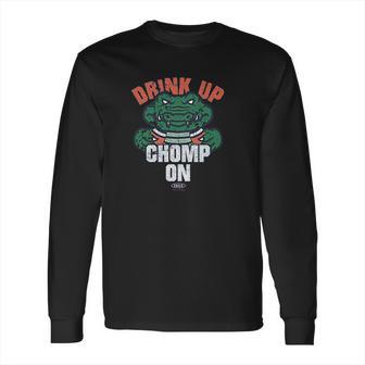 Smack Apparel Florida Football Fans Drink Up Chomp On Long Sleeve T-Shirt | Favorety