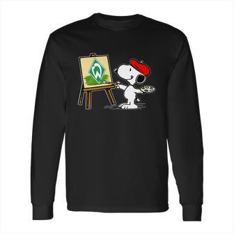 Snoopy Drawing Werder Bremen Long Sleeve T-Shirt | Favorety CA