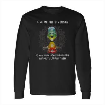 Snoopy Lotus Yoga Give Me A Strength T-Shirt Long Sleeve T-Shirt | Favorety AU