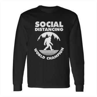 Social Distancing Bigfoot Long Sleeve T-Shirt | Favorety AU