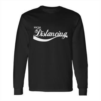 Social Distancing Cola Logo Long Sleeve T-Shirt | Favorety