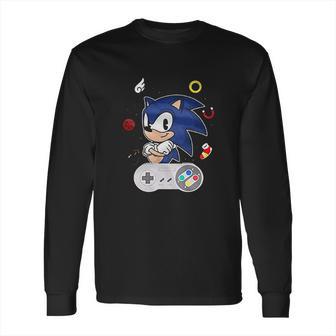 Sonic Cute Simple Black Long Sleeve T-Shirt | Favorety