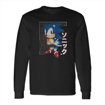 Sonic Hedgehog Digitized Art Long Sleeve T-Shirt | Favorety AU