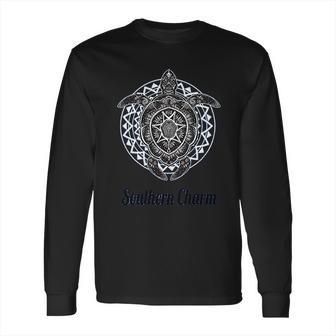 Southern Charm Collection Turtle Print On A Blue Long Sleeve T-Shirt | Favorety DE