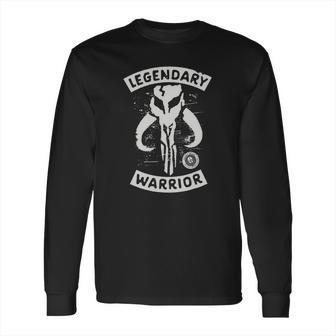 Star Wars The Mandalorian Skull Legendary Warrior T-Shirt Long Sleeve T-Shirt | Favorety CA