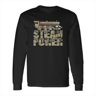 Steam Power Vintage Steam Engine Retro Long Sleeve T-Shirt | Favorety UK