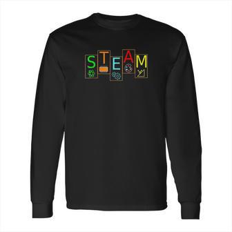 Steam Symbols Stem Science Engineering Art Math Long Sleeve T-Shirt | Favorety DE